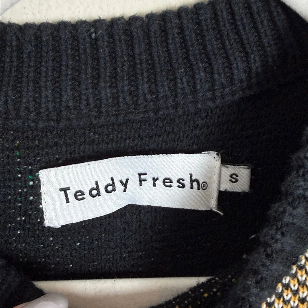Teddy Fresh Crewneck Rainbow Striped Sweater Size Small
